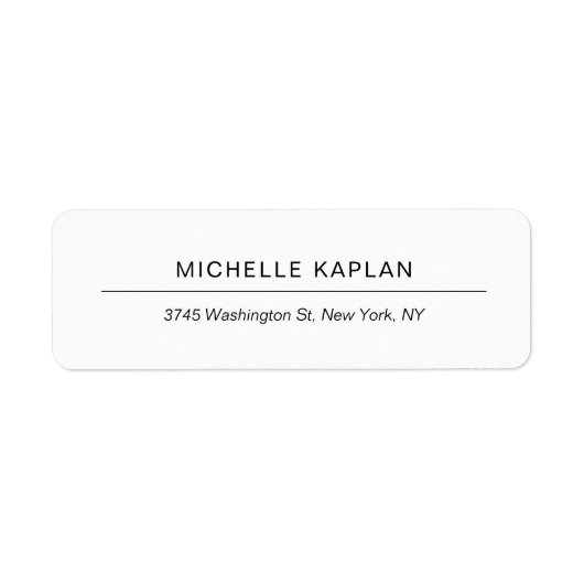 ホワイトミニマモダンリスト平野プロフェッショナルユニーク ラベル (正面)