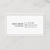 ホワイトミニマモダンリスト 名刺 (裏面)