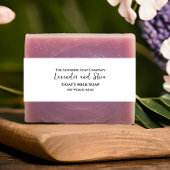 ホワイトミニマリストせっけんのベリーバンド 招待状ベリーバンド