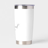 ホワイトミニマリストとスクリプトの花嫁の贈り物 保温保冷タンブラー (左面)