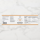 ホワイトミニマリストの蜂の蜜の瓶の周回ラベル ペットボトルラベル (シングルラベル)