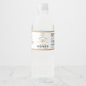 ホワイトミニマリストの蜂の蜜の瓶の周回ラベル ペットボトルラベル (正面)