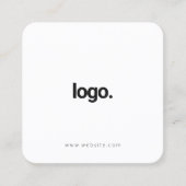 ホワイトミニマリストモダンインフルエンサーのスキャナブル スクエア名刺 (正面)