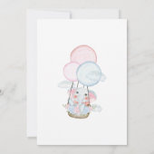 ホワイトミニマリスト動物ベビーシャワー招待状 招待状 (裏面)