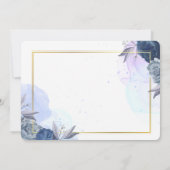 ホワイトミニマリスト日付保存招待状 セーブザデート (裏面)