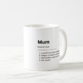 ホワイトミニマリスト辞書フォトマザーズデイマグ コーヒーマグカップ (正面右)