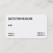 ホワイトミニマリスト – QRコード – 名刺 (正面)