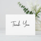 ホワイトミニマルでエレガントな結婚式 サンキューカード (スタンド正面)
