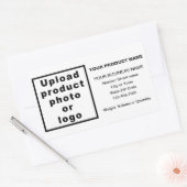 ホワイトミニマルのビジネス製品情報 長方形シール (封筒)