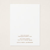 ホワイトミニマルエレガントラリストのイヤリング表示カード (裏面)