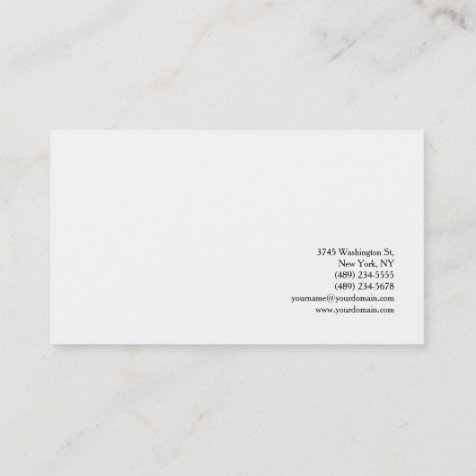 ホワイトミニマルエレガントリストシック平野 名刺 (裏面)