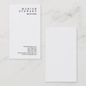 ホワイトミニマルエレガントリストモダン 名刺 (正面/裏面)