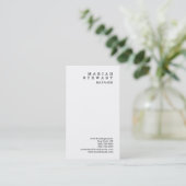 ホワイトミニマルエレガントリストモダン 名刺 (スタンド正面)