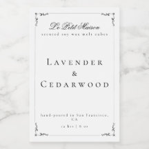 ホワイトミニマルクラシックリスト製品包装ラベル