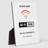 ホワイトミニマルシンプルリストWifiパスワード フォトプラーク (側面)