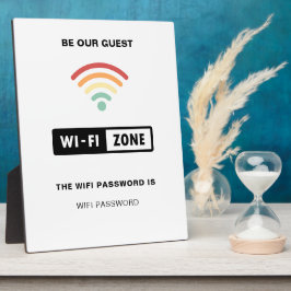 ホワイトミニマルシンプルリストWifiパスワード フォトプラーク
