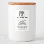 ホワイトミニマルポートレートの製品情報 フードラベル (正面)