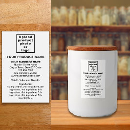 ホワイトミニマルポートレートの製品情報 フードラベル