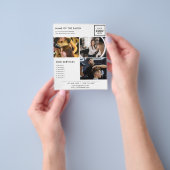 ホワイトミニマルマーケティングフォトフライヤーサロン チラシ (手)