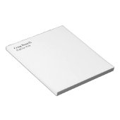 ホワイトミニマルモダンプロフェッショナル ノートパッド (アングル)