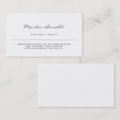 ホワイトミニマルモダンリストコンサルタントの名刺 名刺 (正面/裏面)