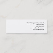 ホワイトミニマルモダンリストスリム スキニー名刺 (裏面)