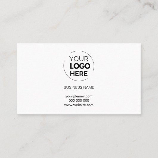 ホワイトミニマルモダンリストロゴのご注文ありがとうございます 名刺 (裏面)