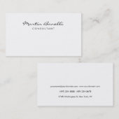 ホワイトミニマルユニークリストコンサルタントの名刺 名刺 (正面/裏面)