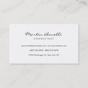 ホワイトミニマルユニークリストコンサルタントの名刺 名刺