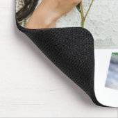 ホワイトミニマル写真二科卒業 マウスパッド (コーナー)