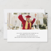 ホワイトミニマル卒業発表 招待状 (裏面)