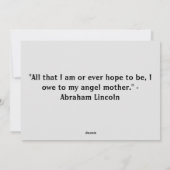 ホワイトミニマル母の日のグリーティングカード シーズンカード (裏面)