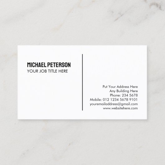 ホワイトミニマル社名 名刺 (裏面)