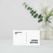 ホワイトミニマル社名 名刺 (スタンド正面)