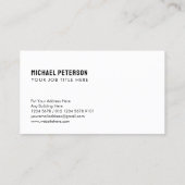 ホワイトミニマル社名 名刺 (裏面)