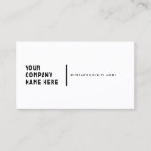 ホワイトミニマル社名 名刺 (正面)