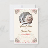 ホワイトミニマル結婚式招待状 招待状 (正面)