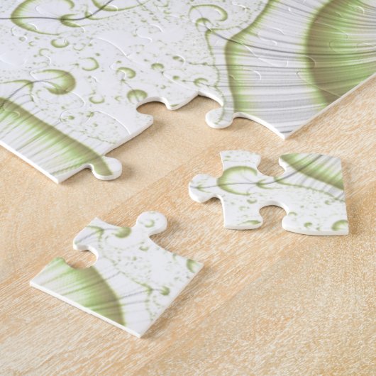 ホワイトミニマル華美デザインギフトアクセサリー ジグソーパズル (側面)