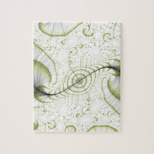 ホワイトミニマル華美デザインギフトアクセサリー ジグソーパズル (縦)