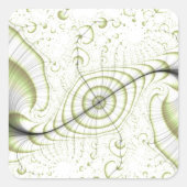 ホワイトミニマル華美デザインギフトアクセサリー スクエアシール (正面)