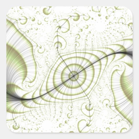 ホワイトミニマル華美デザインギフトアクセサリー スクエアシール (正面)