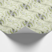 ホワイトミニマル華美デザインギフトアクセサリー ラッピングペーパー (角)