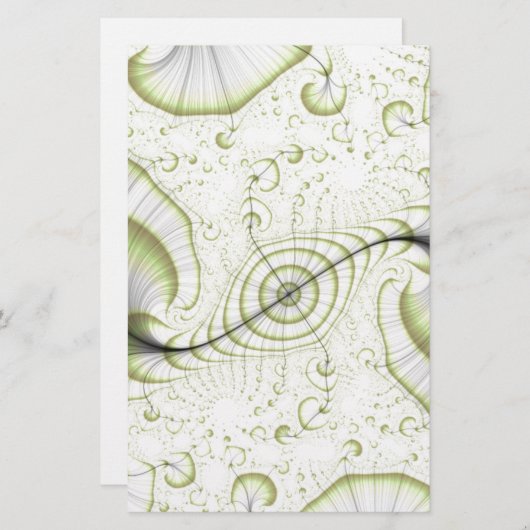 ホワイトミニマル華美デザインギフトアクセサリー 便箋 (正面/裏面)