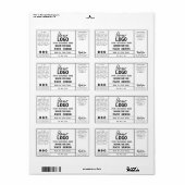 ホワイトミニマル血清ラベル ラベル (フルシート)