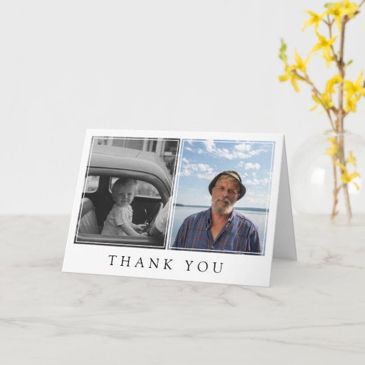 ホワイトミニマル2枚悔やみや弔慰ありがとう カード (黄色い花)