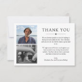 ホワイトミニマル3枚悔やみや弔慰ありがとう サンキューカード (正面)