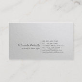 ホワイトミニマル&金ゴールドエンボス文字メイクアップアーティスト 名刺 (裏面)