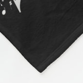 ホワイトミュージカルノートダブルデザインフリースブランケット フリースブランケット (角)