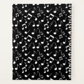 ホワイトミュージカルノートデザイン週間/月プランナー プランナー手帳 (裏面)