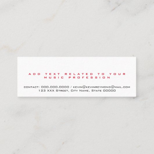 ホワイトミュージックのカラーギターネック先生 スキニー名刺 (裏面)